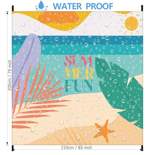 Beach Blanket 79" X 83" Oversized Lightweight, Beach Mat Waterproof Sandproof, Durable Picnic Mat Beach Accessories for Travel, Camping, Hiking - color: Sandy-shore