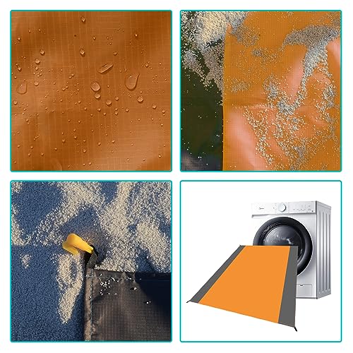 Waterproof Camping Tarp Lightweight Multifunctional Tent Footprint for Camping, Hiking Backpacking, Compact Tent Tarp Ground Sheet Mat for Ground or Under Tent（55.1" x 78.7" | Orange） - color: 55.1" X 78.7" | Orange