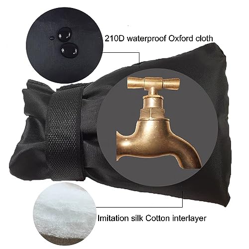 Outdoor Faucet Covers for Winter 3 Packs Hose Bib Protector Spout Cover Garden 8.7" x 7" x 2", Outside Spigot Pipe Freeze Protection Cover Insulated Tap Pouch (large)