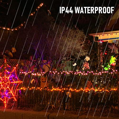 Dazzle Bright Purple and Orange Halloween Fairy String Lights, 2 Pack Total 40FT 120 LED Copper Wire Battery Operated Waterproof Lights, Halloween Decorations for Indoor Outdoor Patio Yard Party Decor - color: purple and orange