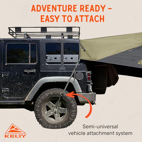 Kelty Waypoint Tarp, Car Camping and Tailgating Shelter, Universal Vehicle Mount - color: Elm/Dark Shadow