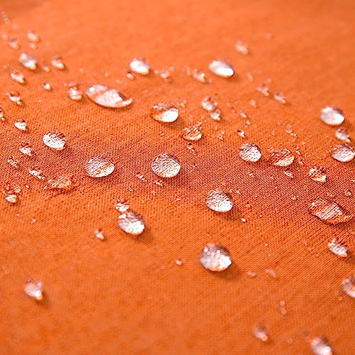 MIULEE Pack of 2 Decorative Outdoor Solid Waterproof Throw Pillow Covers Faux Linen Garden Farmhouse Cushion Cases for Summer Patio Tent Balcony Couch Sofa 16x16 Inch Bright Orange - color: Bright Orange, size: 16" x 16" (Pack of 2)