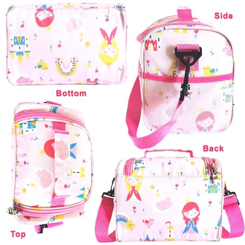 Small Lunch Bag Cute Cooler Lunch Box for Children Student Girls Boys Insulated Picnic Bags for School Camping - color: 7L Castle