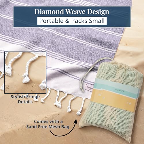 LANE LINEN Outdoor Blanket for Beach Necessities - Large Outdoor Blanket with Soft Pre-Washed, Diamond Weave Design (82"x82"), Beach Supplies for Summer Vacation, or Road Trips – Day Break - color: 20: Day Break, size: Beach Blanket (80" x 80")