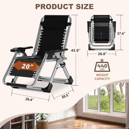 DoCred Comfy Chair, Folding Chair Recliner Chair for Bedroom and Living Room, Folding Reclining Patio Chairs Lounge Chair with Removable Cushion for Indoor Outdoor - color: Sky Blue