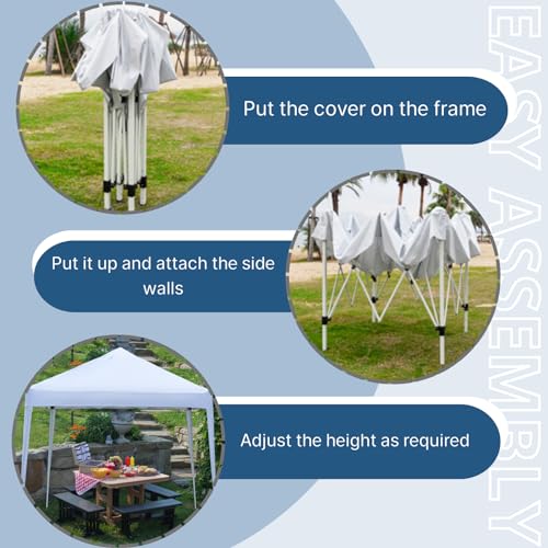 Outvita 10x10ft Ez Pop Up Outdoor Canopy Tent, Portable Commercial Instant Tent with Carry Bag for Party Wedding Birthday BBQ Events - style: 10x10-white