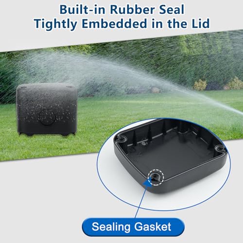 Weatherproof Junction Box,Nineleaf IP66 Waterproof Electrical Project Boxes PVC/ABS Plastic Enclosure Box CCTV Watertight 4.9 x 3.3 x 2.3 inch,Black,with 4PK 20mm Cable Gland - color: Black, size: Medium+4*M20