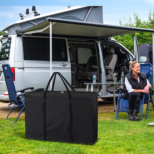 Explore Land Heavy Duty Chair Storage Bag for Folding Longue Zero Gravity Light Weight Transport Folding Rollator Walker (Black) - color: 1 Pack: Black