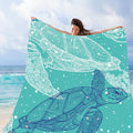 Beach Blanket Waterproof Sandproof Beach Mat Sand Free Beach Essentials for Picnic Party Travel Camping Hiking - 79" X 83"