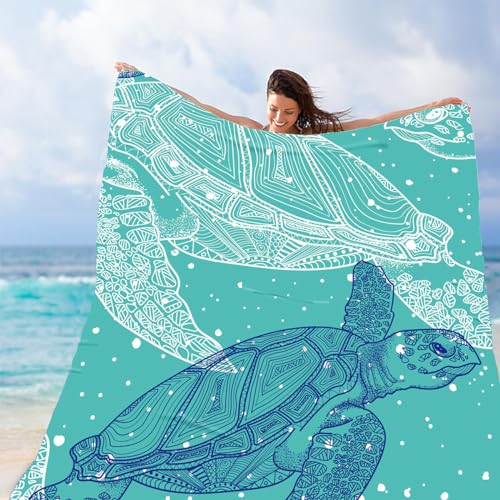 Beach Blanket Waterproof Sandproof Beach Mat Sand Free Beach Essentials for Picnic Party Travel Camping Hiking - 79" X 83"
