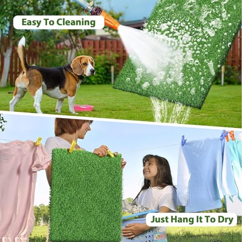 23.5 x 19.5 inches Artificial Grass Turf for Dogs, Fake Grass Potty Training Mat for Dogs, Puppy Turf Pee Pad on Indoor and Outdoor - size: 23.5 x 19.5 Inch (Pack of 1)