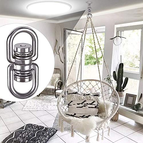 SELEWARE Bearing Swing Swivel, 360° Rotational Device Hanging Accessory for Web Tree Swing, Hammock Chair, Climbing Rope, Aerial Yoga, Kids Swing Swivel,Hold Up to 1200LB - color: Swivel Only