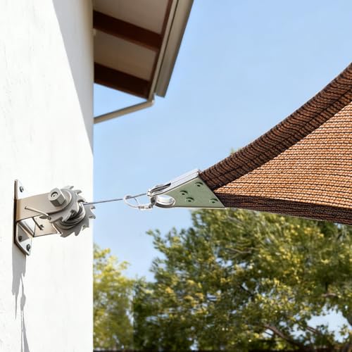 ColourTree Super Ring 8' x 12' Brown Rectangle Sun Shade Sail, Commercial Grade UPF50 Canopy, Reinforced Corners & Edges, 260 GSM Fabric Heavy Duty -5 Years Warranty (We Make Custom Size)