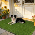 HEBE Fake Grass Pee Pad for Dogs 3'x5', Artificial Grass Turf for Indoor Outdoor Potty Training, Washable Dog Potty Grass Mat with Drainage Holes, Reusable Non-Slip Pet Potty Pad - size: 35"x59"