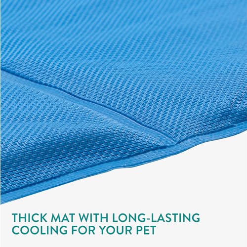 Navaris Gel Pet Cooling Mat with Durable Textiline Cover - Cool Pad for Dog or Cat - Cooler Bed Mats for Dogs or Cats - 15.7" x 9.7" x 0.2" (40 x 50 x 0.5 cm) - size: 40 x 50 cm