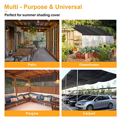 UCINNOVATE Sun Shade Net 90% Sunblock Shade Cloth, 10x13 FT Durable Plant Mesh Shade Fabric UV Resistant Shade Screen with Grommets for Greenhouse Patio Lawn Garden Parking Yard Barn or Dog Kennel - color: 90% Shading Rate, size: 10X13FT