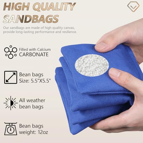 Cornhole Sets 4 x 2 ft / 3 x 2 ft with 8 Bean Bags Regulation Size, Corn Hole Games for Adults Outdoor Bean Bag Toss Game - color: 3 x 2 ft American Flag