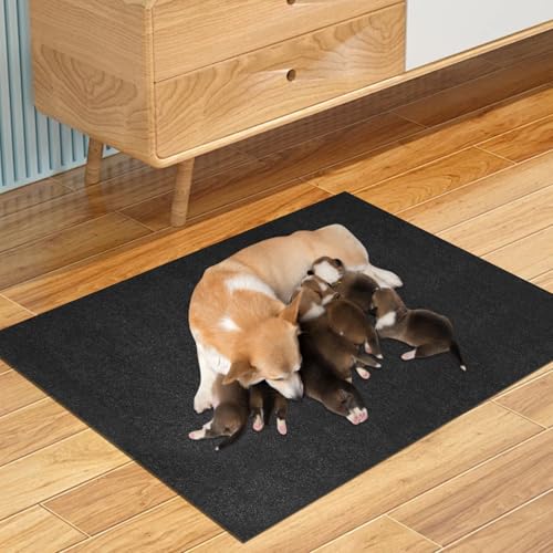 Dog Playpen Mat, Dog Crate Pad Liner for Kennel Training Under Pet Cage Mat Absorbs Waterproof Non-Slip Reusable Puppy Pad to Protect Floors, 59 x 48 inches - size: 59"x 48"