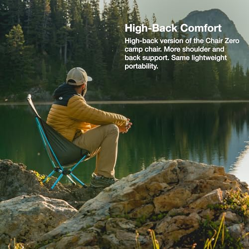 Helinox Chair Zero Highback Chair, 1.43lbs, Ultralight, High Back Camping Chair, Backpacking, Folding Outdoor Chairs, Black - color: Black