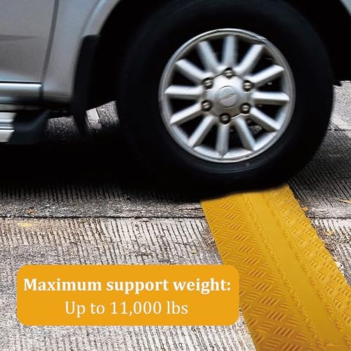 Cable Ramp Protective Cover,Cable Cover,Indoor Cable Protector Floor Cord Cover Cord Protector Single Channel Hose and Cord Protection for Outdoor and Indoor Use,100x27.5x3.5 cm - size: 100x27.5x3.5 Cm