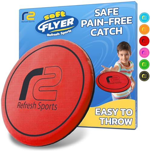 Soft Flying Disc for Kids: Easy To Use Beach Disc - Durable Design Floats On Water! Beach Toys, Pool Toys & Frisbbee for Adults Outdoor Fun Pool Toy - Boy Gifts & Girls Ages 5 6 7 8 9 10 11 12 13 14 - color: Red