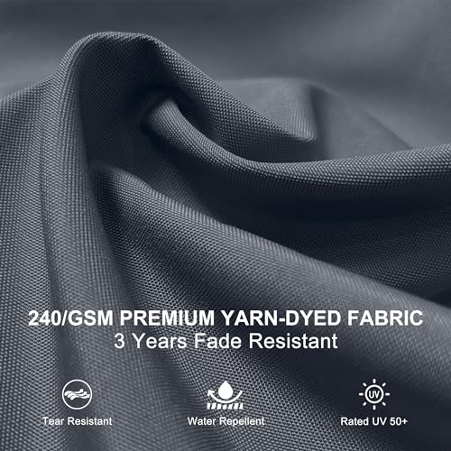 PURPLE LEAF 9' X 11' Patio Umbrella Outdoor Rectangle Umbrella Large Cantilever Umbrella Windproof Offset Heavy Duty Sun for Garden Deck Pool Patio, Grey - color: Grey, size: 9' X 11'