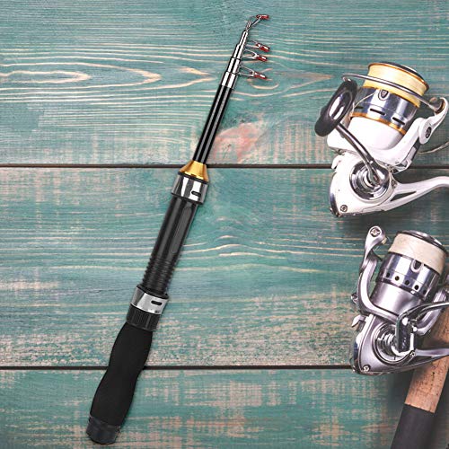 Fishing Rod, Universal Mini Small Sea Pole Portable Short Pole Ice Fishing Rod Mini Pocket Sea Fishing Tools for Ice Fly Fishing Sea Saltwater Kit Gift for Festivals - size: 1m