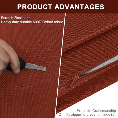Dog Bed Covers Replacement Washable, Waterproof Dog Bed Cover with Zipper, 30Lx20Wx3H inch Durable Oxford Pet Bed Cover for Outdoor/Indoor Use, Cover Only, Tangerine - color: Tangerine, size: 30*20*3 inch
