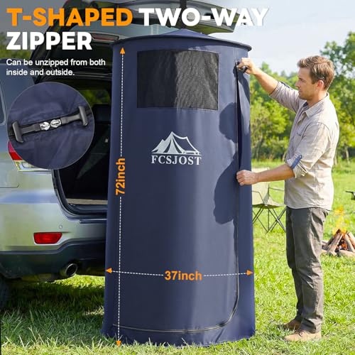 Portable Changing Tent, Easy Set-up Shower Tent for SUV with Suction Cups and Buckles, Instant Privacy Dressing Room with Carry Bag for Camping, Shower, Beach and Toilet Stall