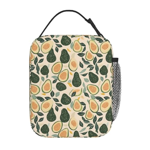 Avocado Lunch Box for Women Kids Girls Men Insulated Lunch Bag Lunchbox Adults Lunch Tote Bags Reusable Cooler for Work Office School Picnic Travel - color: Avocado01