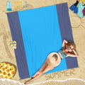 Beach Blanket 78''×81'' Suits 1-5 Adults Waterproof Sandproof Lightweight Oversized Large Picnic Mat Blanket for Beach Travel Camping Picnic Hiking - color: Blue Gray, size: 78''x81''