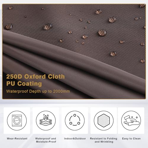 MASTERCANOPY Wind Screen Side Panel with Window for 12x12 Escape Screen Shelter Canopy Tent - Weatherproof, UV Resistant Sun Shade Attachment Accessory (Beige, 1 Pack) - color: Brown, size: 12x12