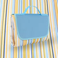 Hi Space Picnic Outdoor Blankets Waterproof Foldable Extra Large Picnic Mat Sandproof Beach Blankets for Grass Lawn Park Camping Family Concert, Blue Striped, 80"x60" - color: Blue-striped