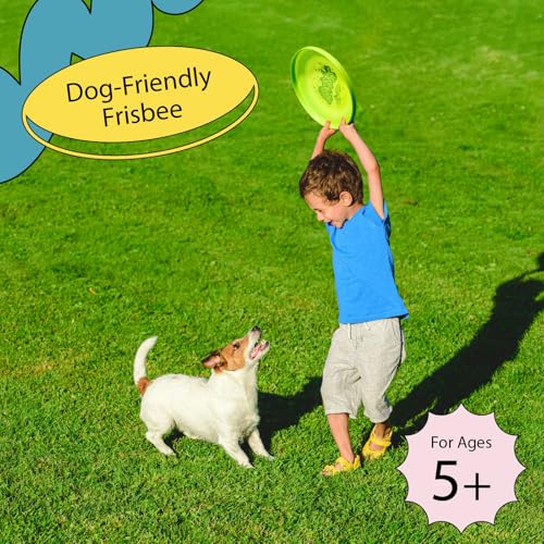 Frisbee Fastback Outdoor Flying Disc for Kids, 9.35 Inch Lightweight Sports Disc, Dog-friendly, for Beach Lawn Backyard Games and Family Fun - 100g - color: Green