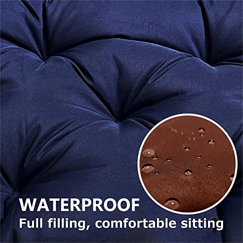 Srutirbo Waterproof Outdoor Bench Cushion, 48"x20", Swing Cushion Patio Furniture Cushions 3 Seater, for Garden Patio Furniture Lounger Bench (Deep Coffee, 48x20 in) - color: Deep Coffee