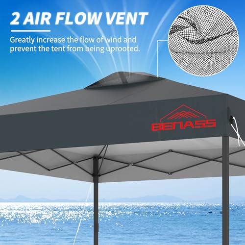 10x10 Outdoor Canopy Ten, Heavy Duty Pop Up Canopy with Removable Sidewalls and Sandbags, Grey - color: Gray, size: 10x10