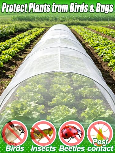8x25ft Large Garden Netting - Ultra Fine Mesh Plant Covers to Keep Small Animals Pest Out, Bird Barrier Screen for Protecting Vegetables Fruits Flowers Raised Beds (Without Support Pole) - size: 8 x 25ft