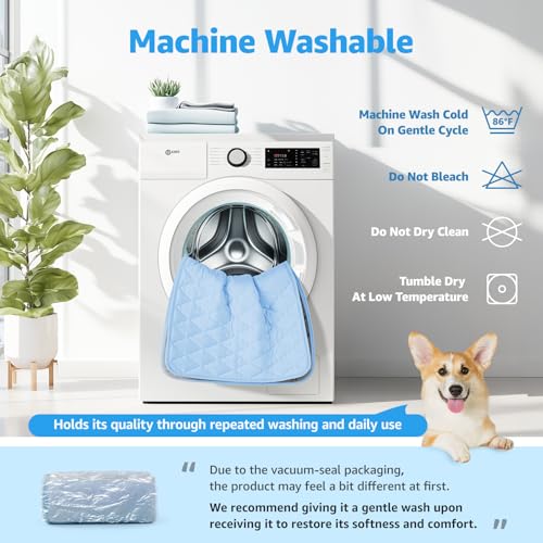 LOOBANI Dog Cooling Mat for Large Dogs 56" x36- Dog Cooling Pad Durable, Cool Blanket Machine Washable, Large Pet Cool Mat for Outdoor, Indoor (Blue, 56" x36) - color: Blue, size: 56"x36"