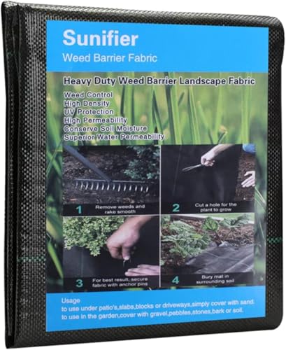 Weed Barrier Landscape Fabric Heavy Duty，Garden Fabric Weed Barrier，Black Mulch for Landscaping, Weed Blocker Fabric Garden Bed Cover Garden Supplies (4ft x 60ft) - size: 4ft x 60ft