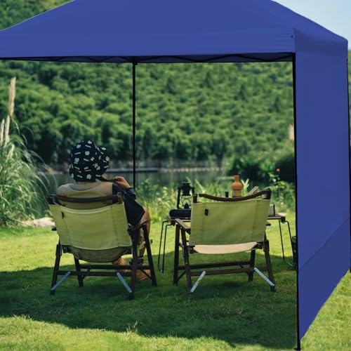 Canopy Sunwall Sidewall Gazebos Tent Waterproof for 10x10ft Pop up Canopy Straight Leg Gazebos Outdoor Instant Canopies 1 Pcs Navy Blue Canopy Sidewall Only - color: Navy Blue, size: 10x10(1pcs)