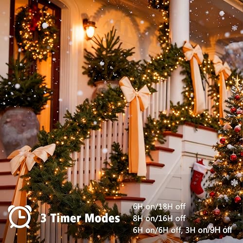 echosari Christmas Lights 66Ft, 400 LED Connectable Dual Color Changing String Lights Plug in with Timer for Tree Garden Indoor Decor (Warm White & Multicolor) - color: Warm White & Multicolor