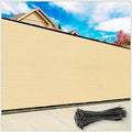 ColourTree 8' x 10' Beige Fence Screen Privacy Screen - Commercial Grade 170 GSM - Heavy Duty - 3 Years Warranty - Cable Zip Ties Included - color: Beige, size: 8' x 10'