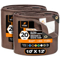 Xpose Safety 10' x 12' Ultra Heavy Duty Tarp (2-Pack) - 20 Mil Waterproof Tarps for Camping, Outdoor Adventures & Tent Cover, UV Protection, Reinforced Corners, All-Weather Durability - size: 10' X 12' (2 Pack)