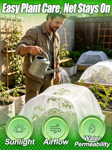 8x25ft Large Garden Netting - Ultra Fine Mesh Plant Covers to Keep Small Animals Pest Out, Bird Barrier Screen for Protecting Vegetables Fruits Flowers Raised Beds (Without Support Pole) - size: 8 x 25ft