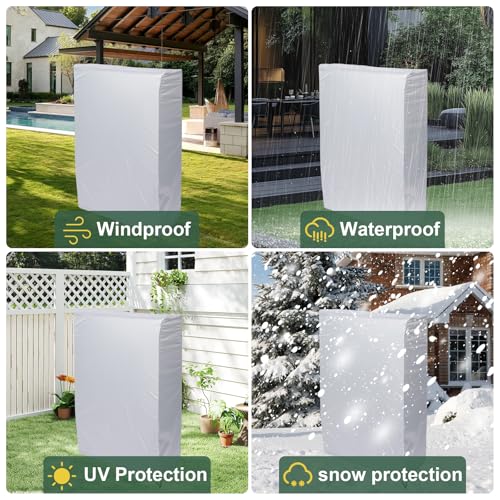 Zero Gravity Folding Chair Covers 2PCS, Waterproof UV-Proof 420D Oxford Cloth Lawn Patio Furniture Covers All Weather Resistant, Anti Gravity Chair Covers for Folding Chairs, 28"W x 13"D x 43"H, Grey - color: Light Grey, 2pcs
