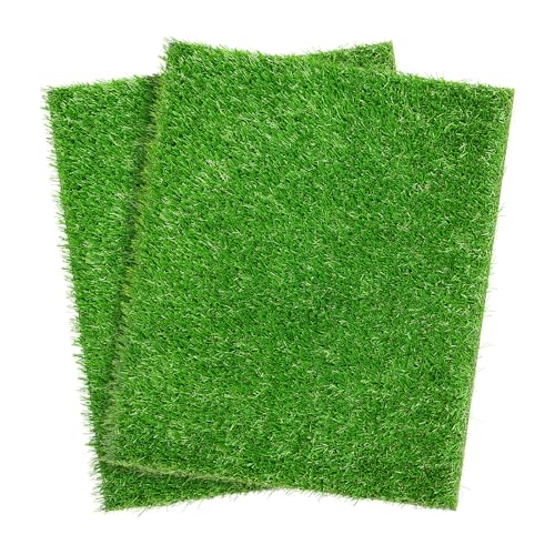 Artificial Dog Grass Pee Pad 18.75"x15" 2 Pack, Washable Indoor Potty Training Replacement Turf for Puppy, Reusable Realistic Grass Mat for Dogs - size: 18.75"x15"