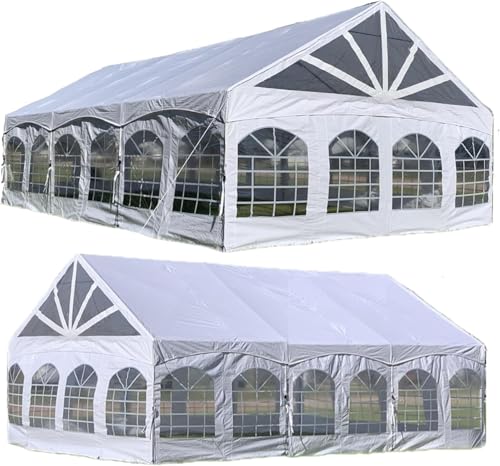 DELTA 30'x20' PE Marquee Tents for Parties, Party Tent, Carpas para Fiestas, Outdoor Wedding Tent, Heavy Duty Waterproof Canopy, Outdoor Event + Storage Bags - style: 30'x20' Pe Marquee Tent