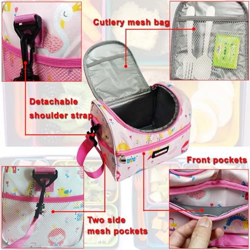 Small Lunch Bag Cute Cooler Lunch Box for Children Student Girls Boys Insulated Picnic Bags for School Camping - color: 7L Castle