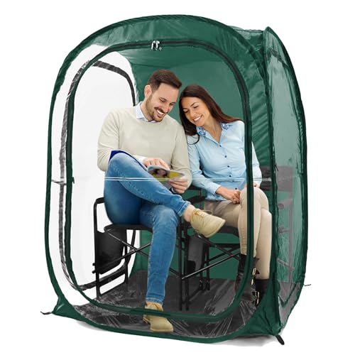 WeatherPod® Pop-Up Sports Tent 1-2 Person – Instant Setup MyPod™ Original Shark Tank All-Weather Pod Shelter for Outdoor Sports, Rain, Wind & Cold - color: Hunter Green, size: X-Large
