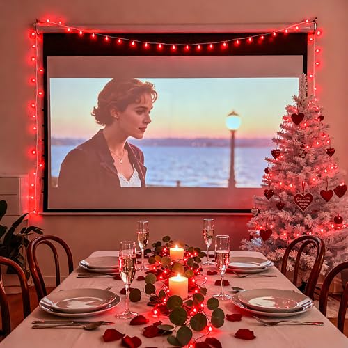 JMEXSUSS 600 LED Red Christmas Lights Outdoor, Red String Twinkle Fairy Lights Indoor Plug in, Valentines Day Lights Clear Wire for Tree Party Christmas Graduation Party Decorations - color: Red, size: 600 LED